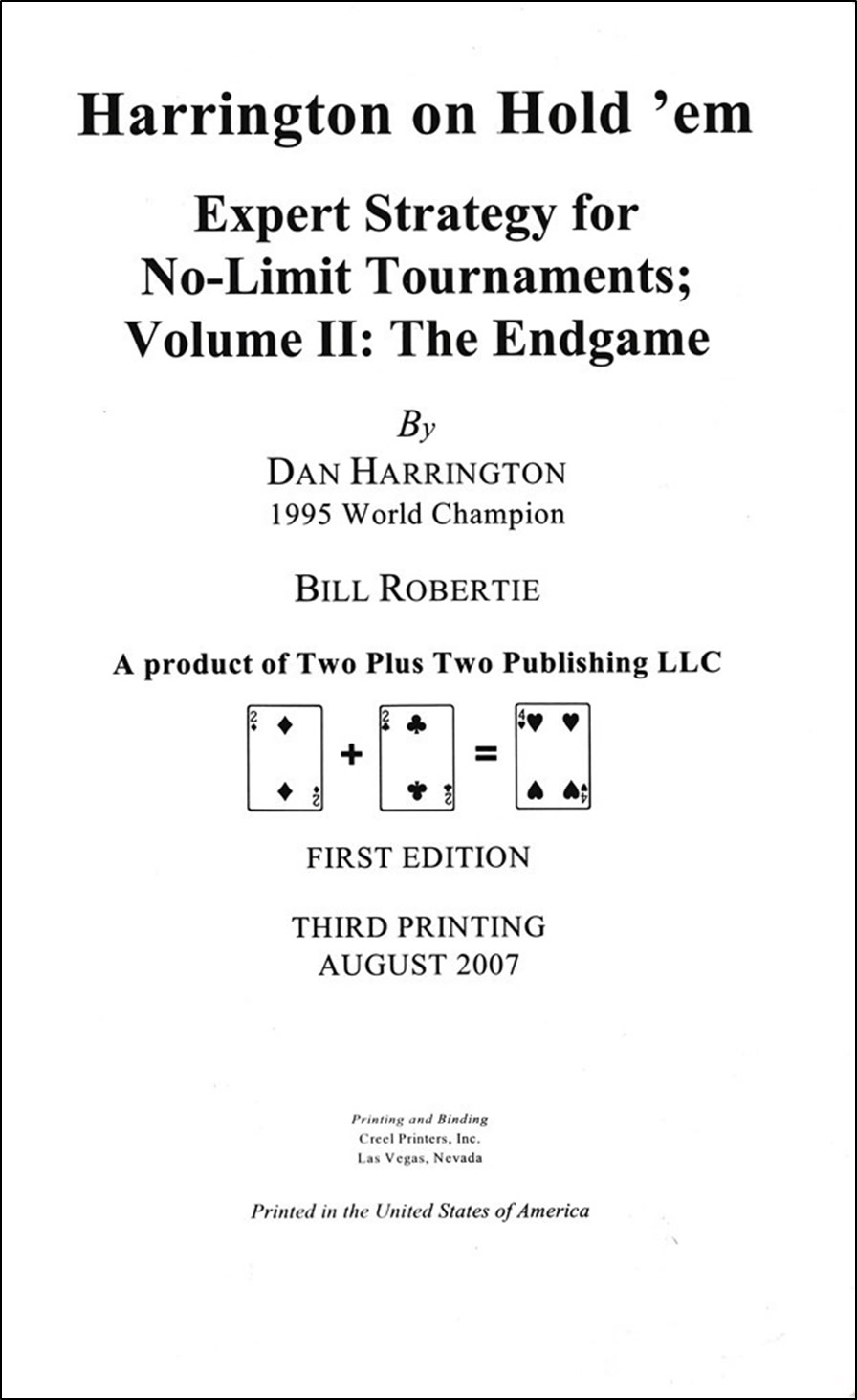 Harrington on Hold 'em Volume 2 - Afbeelding 2