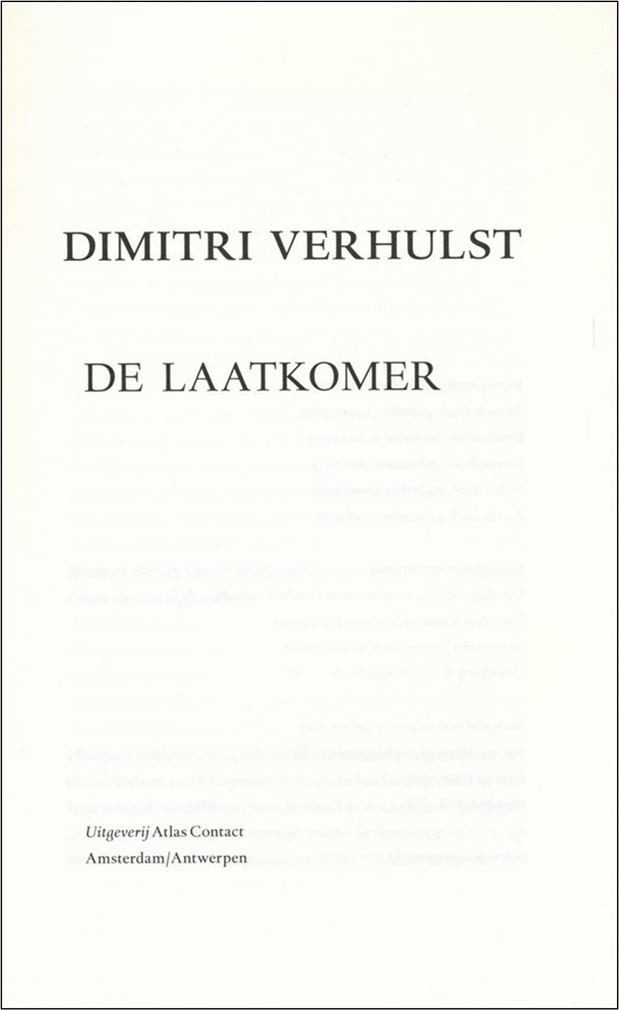 De laatkomer - Afbeelding 2