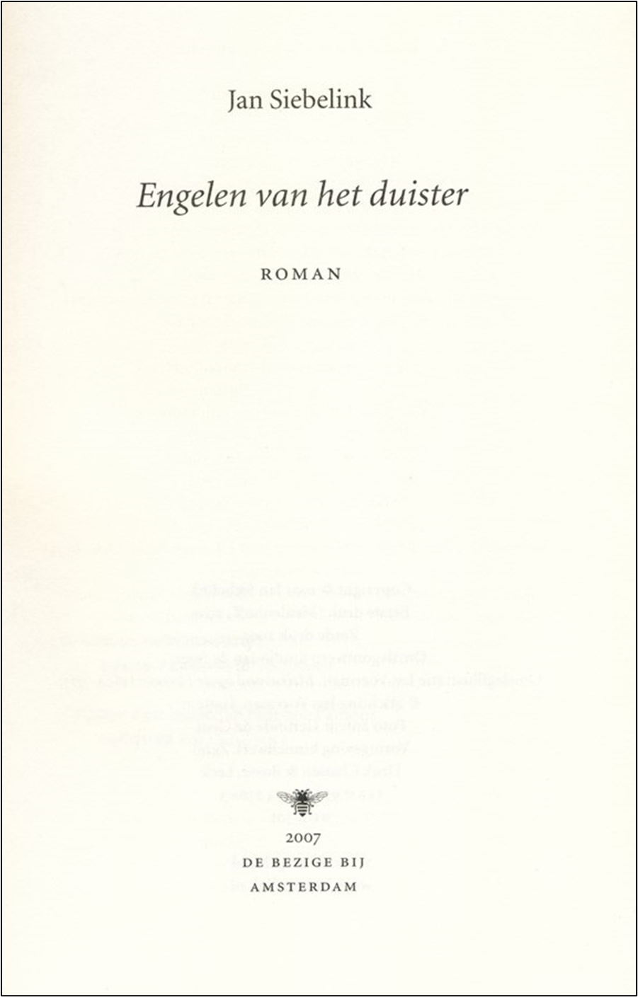 Jan Siebelink: Engelen van het duister | Torticollis (2 boeken) - Afbeelding 2