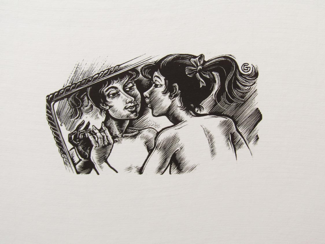 Gerard Gaudaen, Spiegelbeelden (1999), 6 Houtgravures, Jack Apers, 6 gedichten - Afbeelding 3