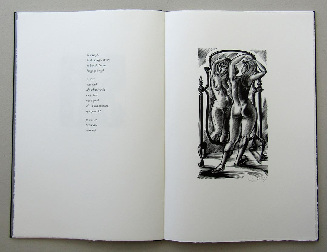 Gerard Gaudaen, Spiegelbeelden (1999), 6 Houtgravures, Jack Apers, 6 gedichten - Afbeelding 5