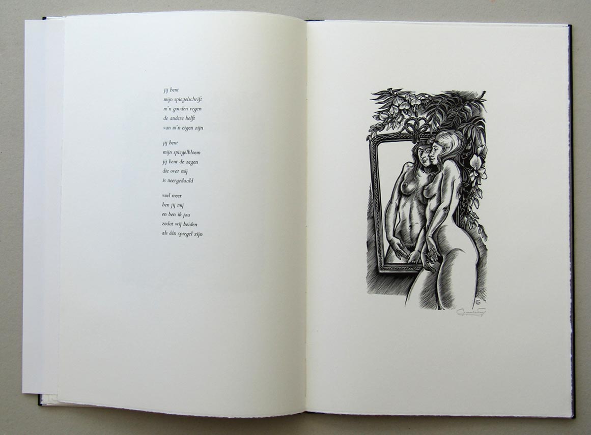 Gerard Gaudaen, Spiegelbeelden (1999), 6 Houtgravures, Jack Apers, 6 gedichten - Afbeelding 8