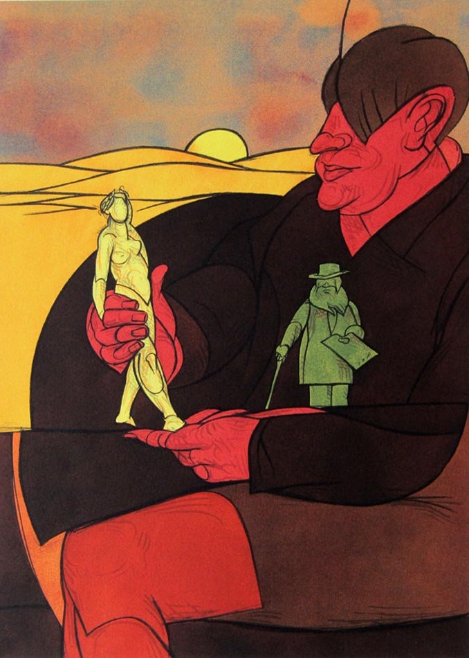 Valerio Adami, Kleurenlitho