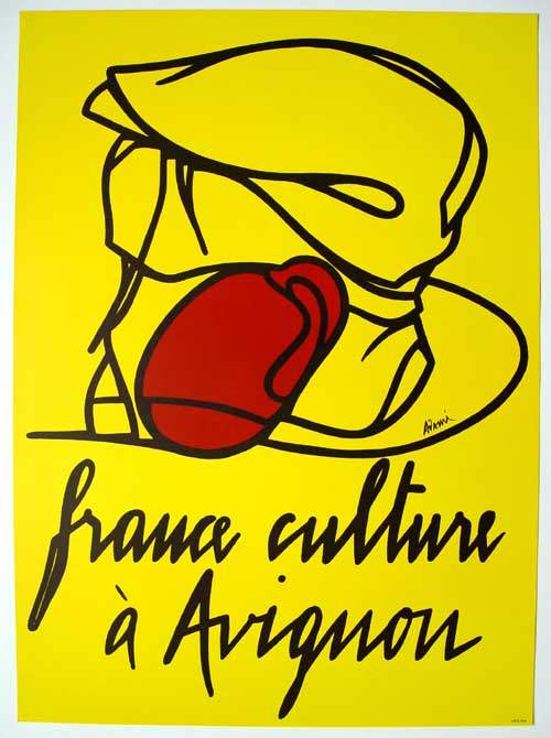Valerio Adami, ‘France culture à Avignon’, Zeefdrukaffiche
