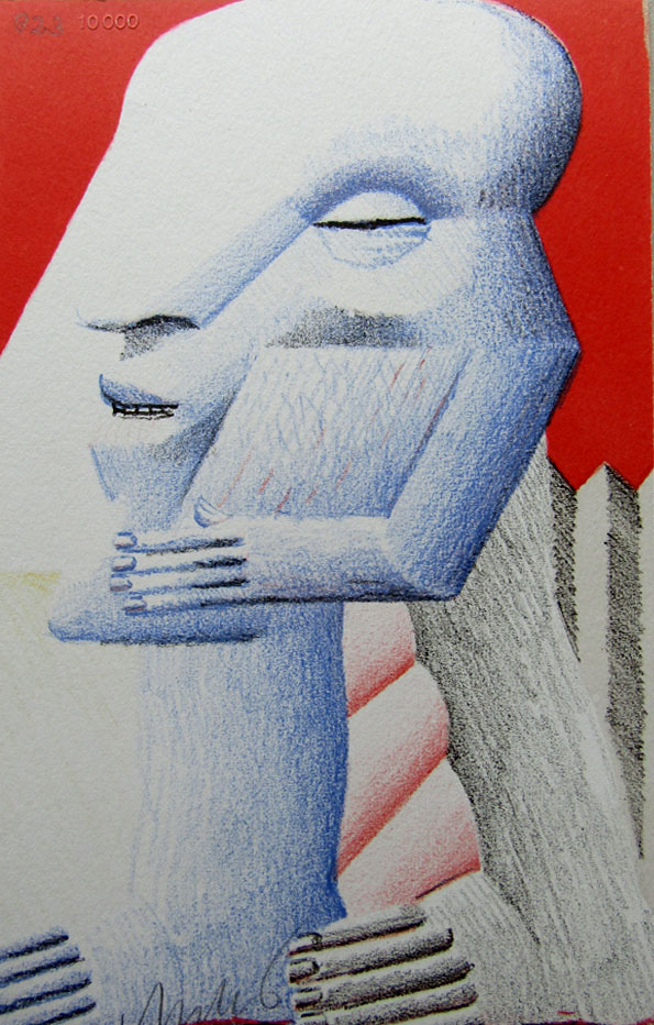 Horst Antes, Kleurenlitho, 1975
