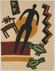Ferenc Gögös, Zonder titel, kleurenzeefdruk (1986)