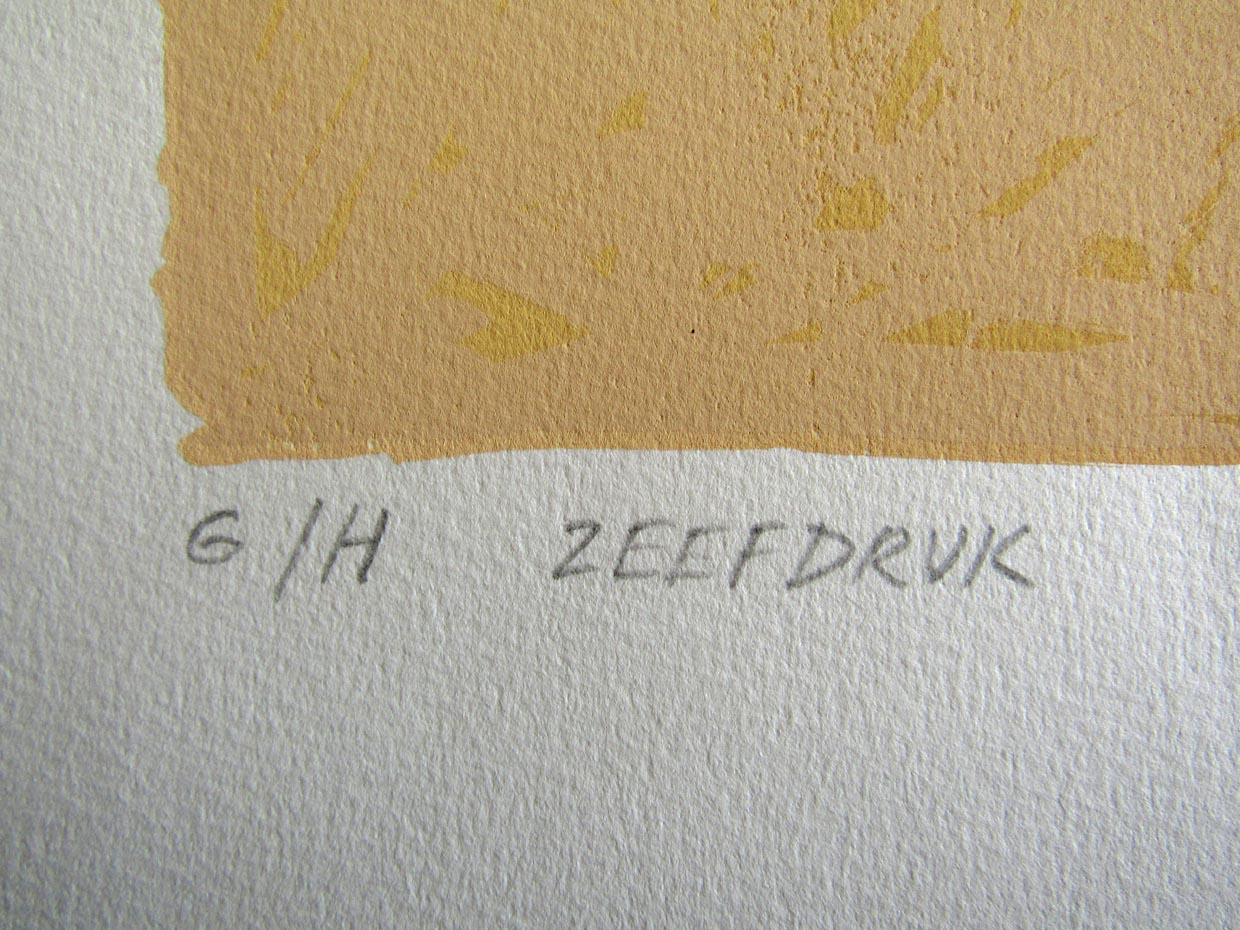 Ferenc Gögös, Zonder titel, kleurenzeefdruk (1986) - Afbeelding 3