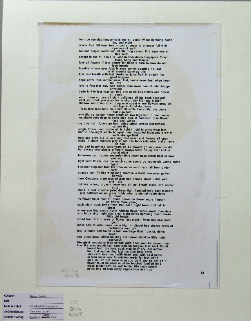 Kimber Smith, Kleurenlitho uit ’One Cent Life’, in passe partout, 1964 - Afbeelding 6