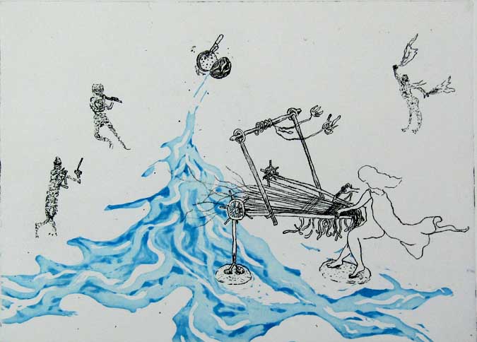 Asana Fujikawa, Zonder titel, Kleurets aquatint 2024