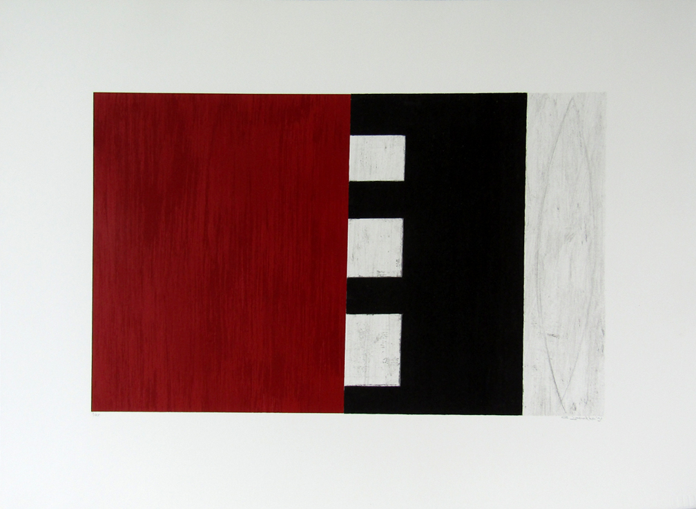 Bert Loerakker, Zonder titel, Kleurenzeefdruk 1991 - Afbeelding 2