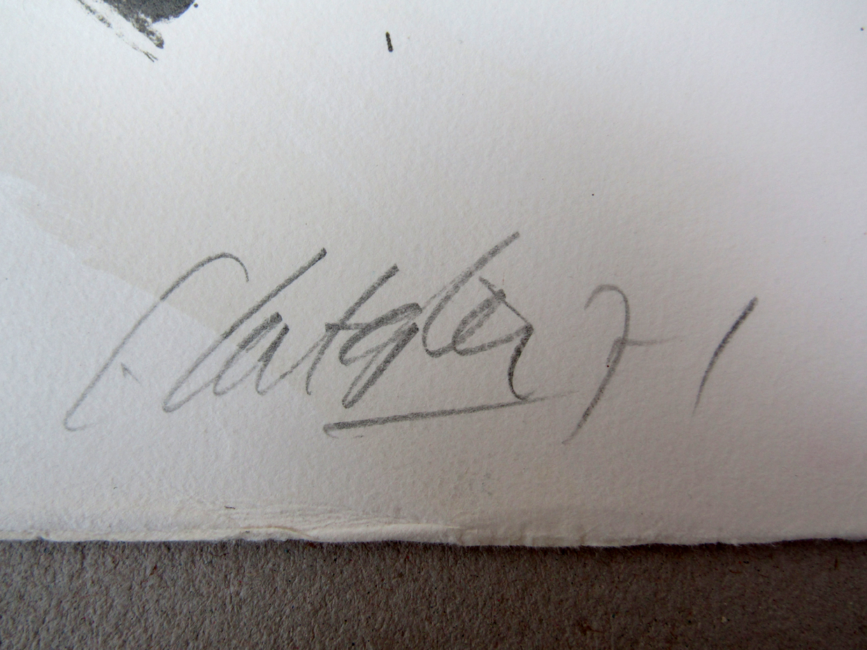 Ger Lataster, ‘Zonder titel’, kleurenlitho, 1971 - Afbeelding 3