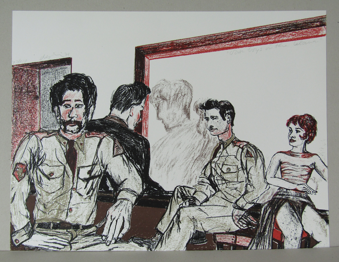 Jacqueline de Jong, ‘Our boys in the Lebanon’, zeefdruk, 1979 - Afbeelding 2