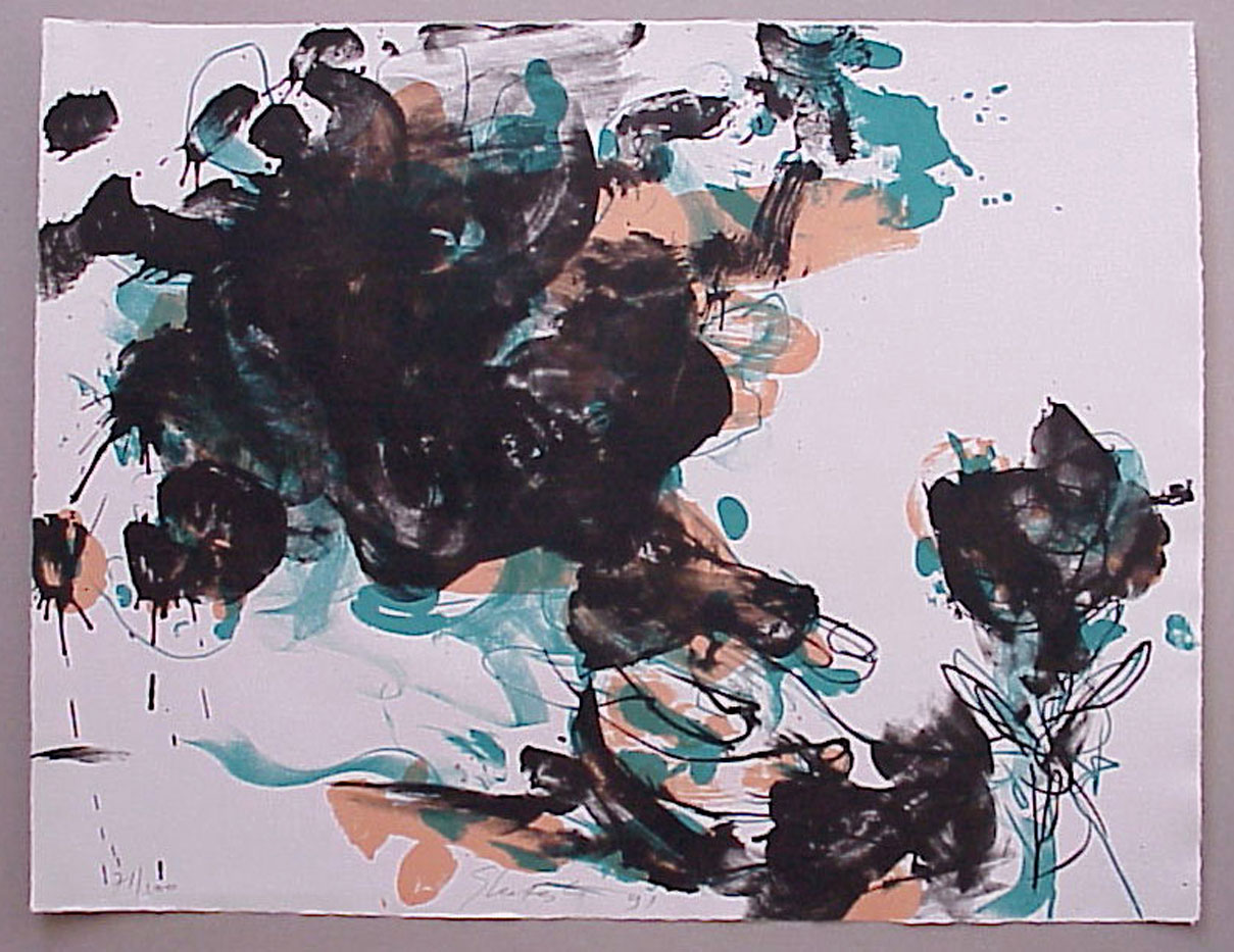 Ger Lataster, ‘Zonder titel’, kleurenlitho, 1991 - Afbeelding 2