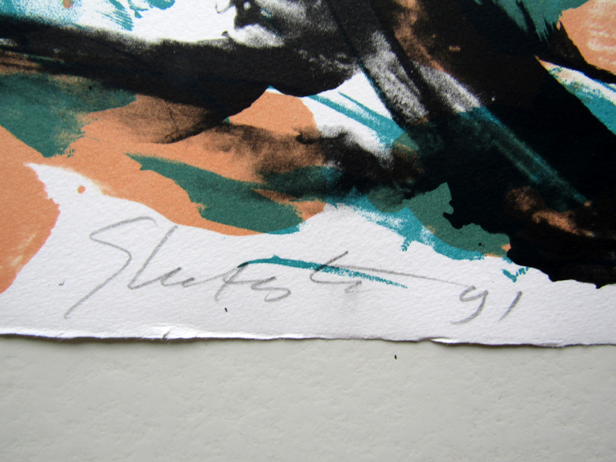 Ger Lataster, ‘Zonder titel’, kleurenlitho, 1991 - Afbeelding 3