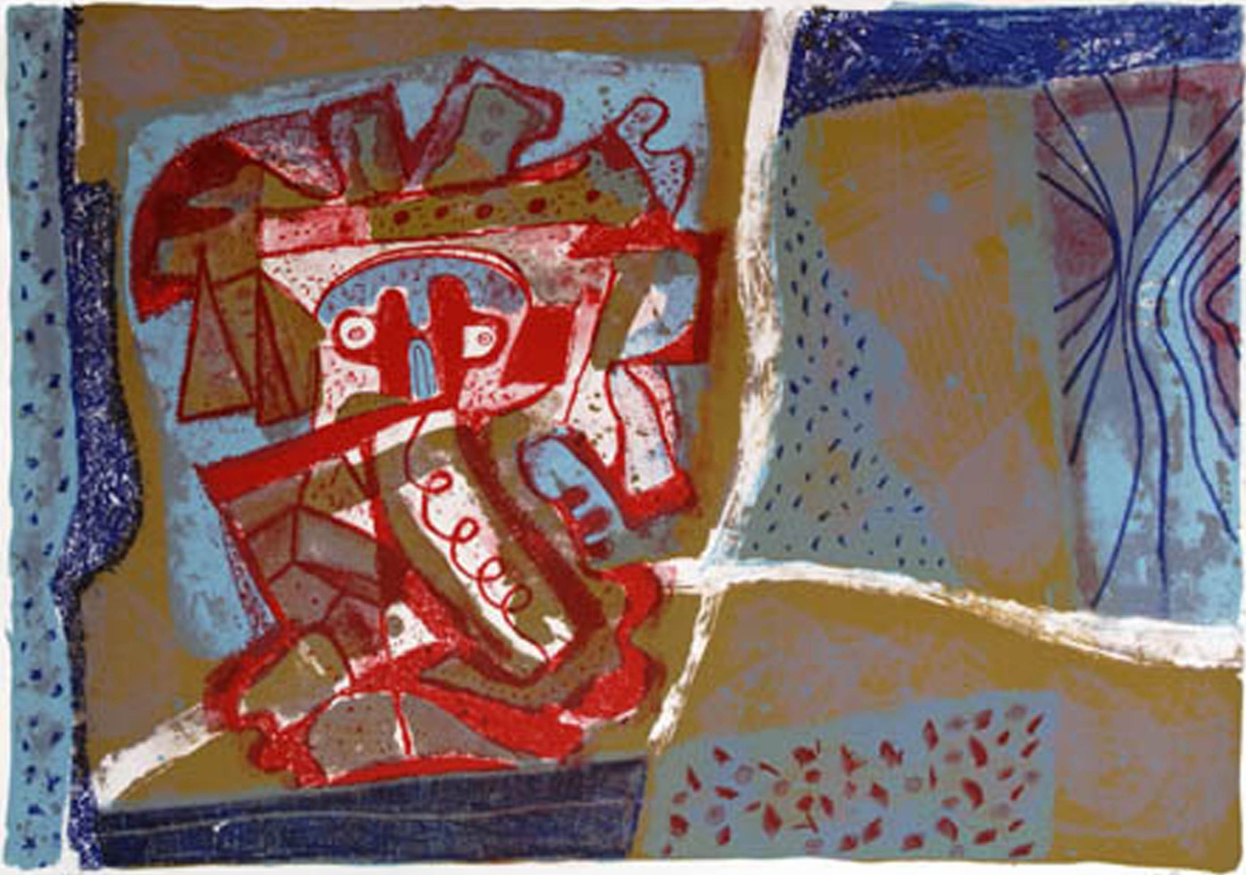 Rodolfo Nieto, ‘Kompositie’, Kleurenlitho, 1