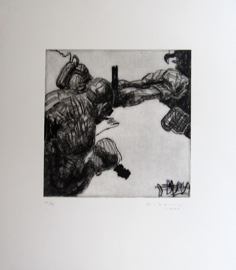 Wainer Vaccari, Surreële kompositie, ets, 2001 - Afbeelding 3