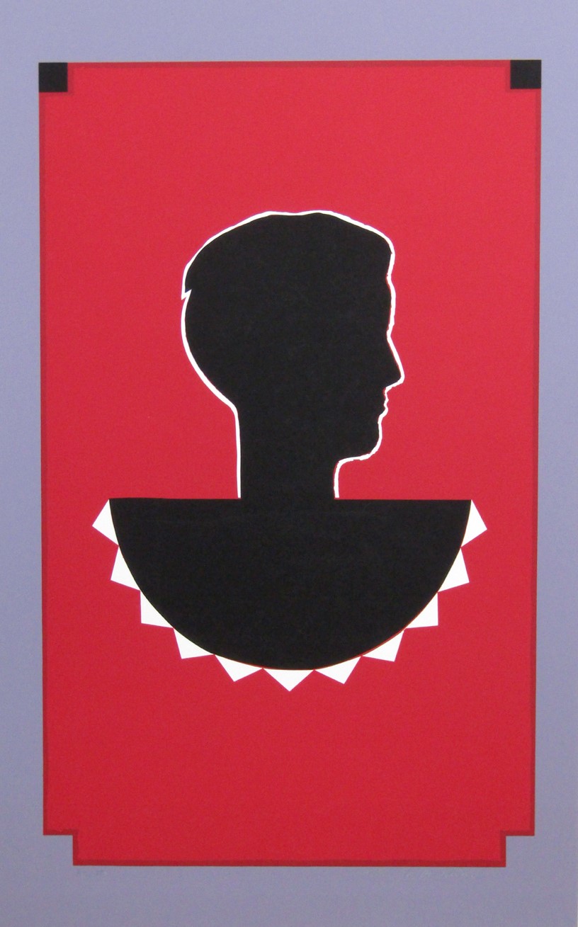 Albert van der Weide, Kleurenzeefdruk, Gezicht II (1989)