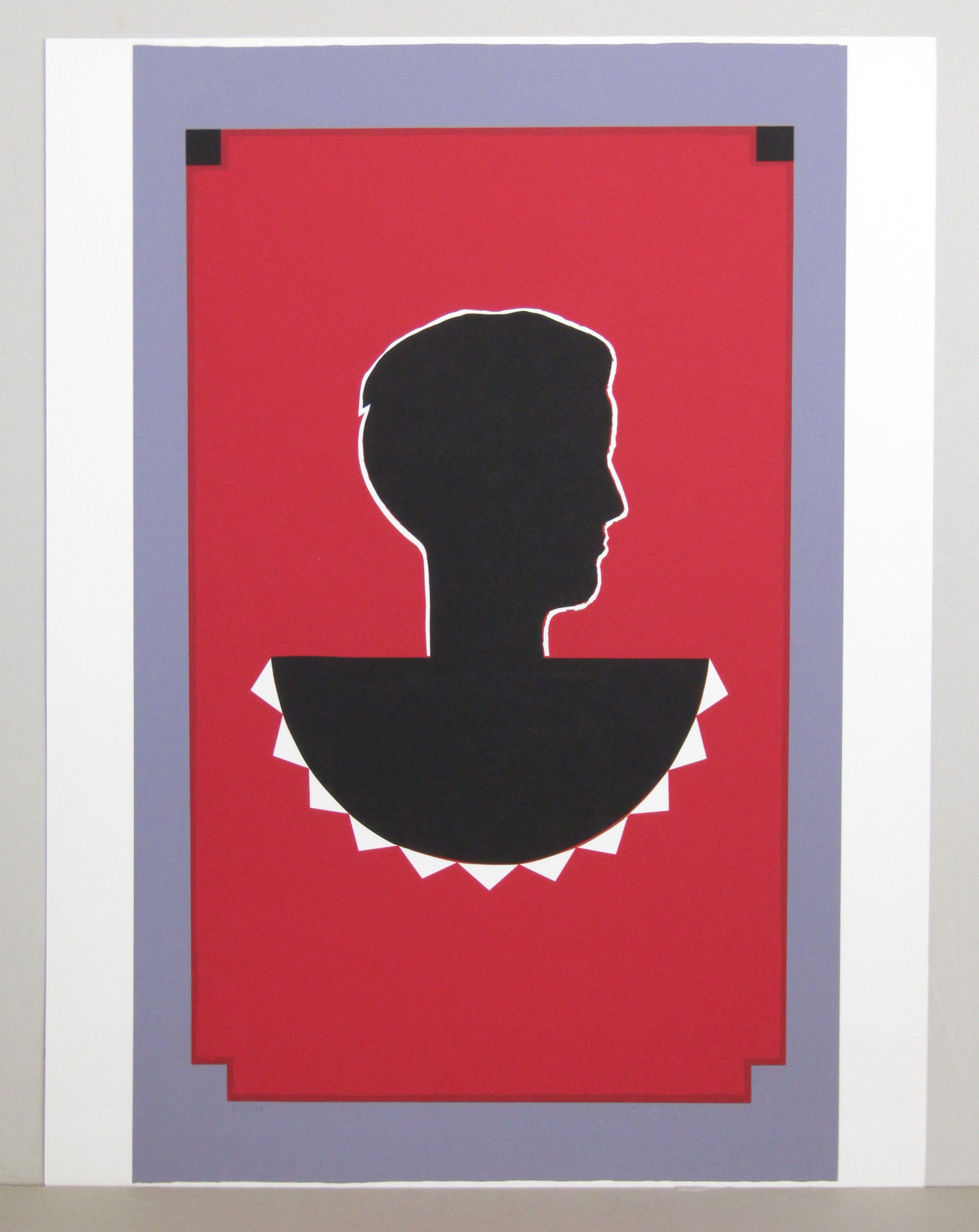 Albert van der Weide, Kleurenzeefdruk, Gezicht II (1989) - Afbeelding 2