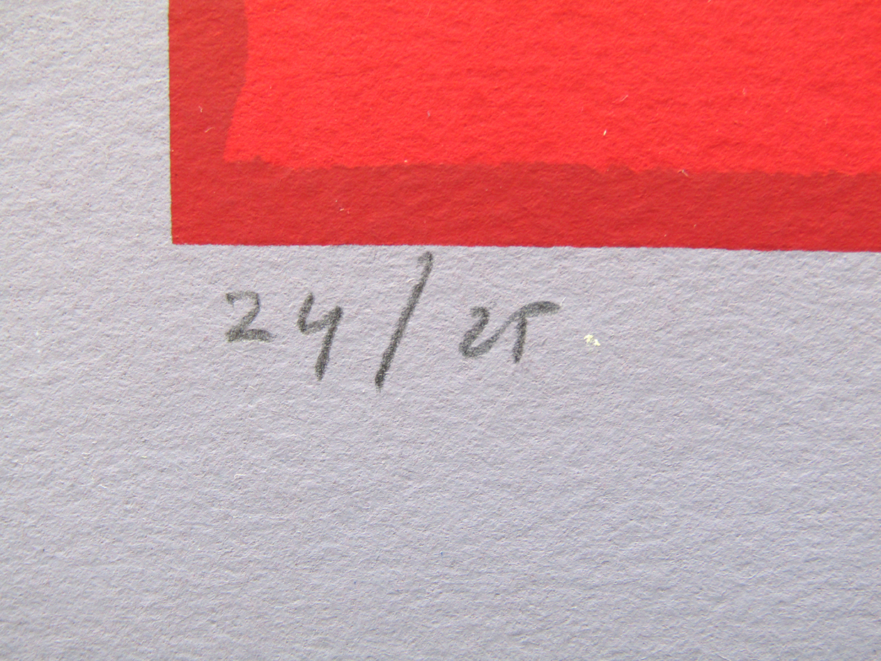 Albert van der Weide, Kleurenzeefdruk, Gezicht II (1989) - Afbeelding 4