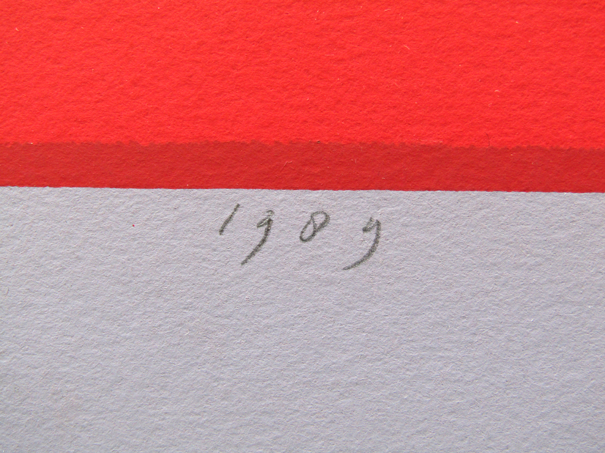 Albert van der Weide, Kleurenzeefdruk, Gezicht II (1989) - Afbeelding 5